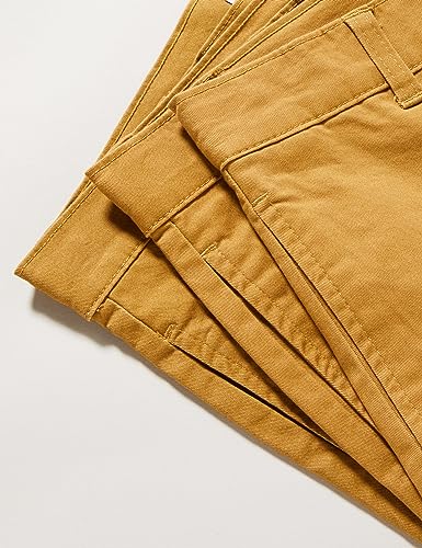 Image of Amazon Essentials Boys and Toddlers' School Uniform Woven Flat-Front Shorts with Elastic Waist