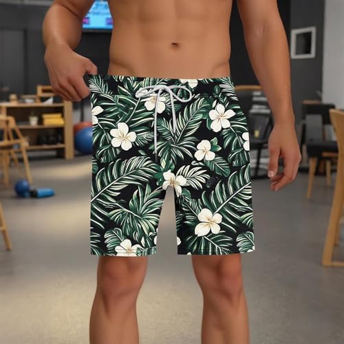 Trendy 2 in 1 Mens Swim Trunks Bathing Suit Swimming Stretch Drawstring Board Beach Shorts with Compression Liner3