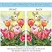 Toland Home Garden 112468 Bunny Tulip Easter Flag 12x18 Inch Double Sided Easter Garden Flag for Outdoor House Flag Yard Decoration