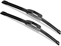 Vista 1 de Quiet Wiper Blades, 24''+19'' Premium All-Season Durable Stable and Quiet OEM Quality J/U Hook Front Windshield Wipers (Set of 2)