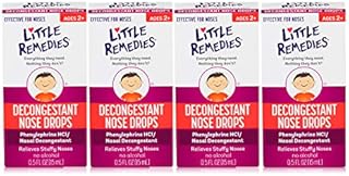 Little Remedies Decongestant Nose Drops | Ages 2-6 | 0.5 Fl. Oz (Pack of 4)