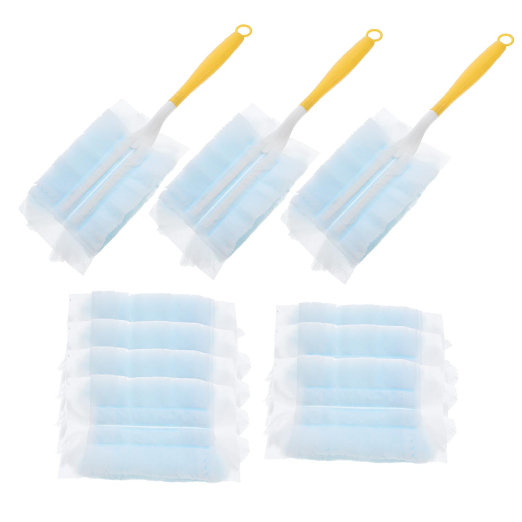 Gogogmee Mini Dust Brush Handle 13-Piece Disposable Duster Set Electrostatic for Home Office and Car Cleaning
