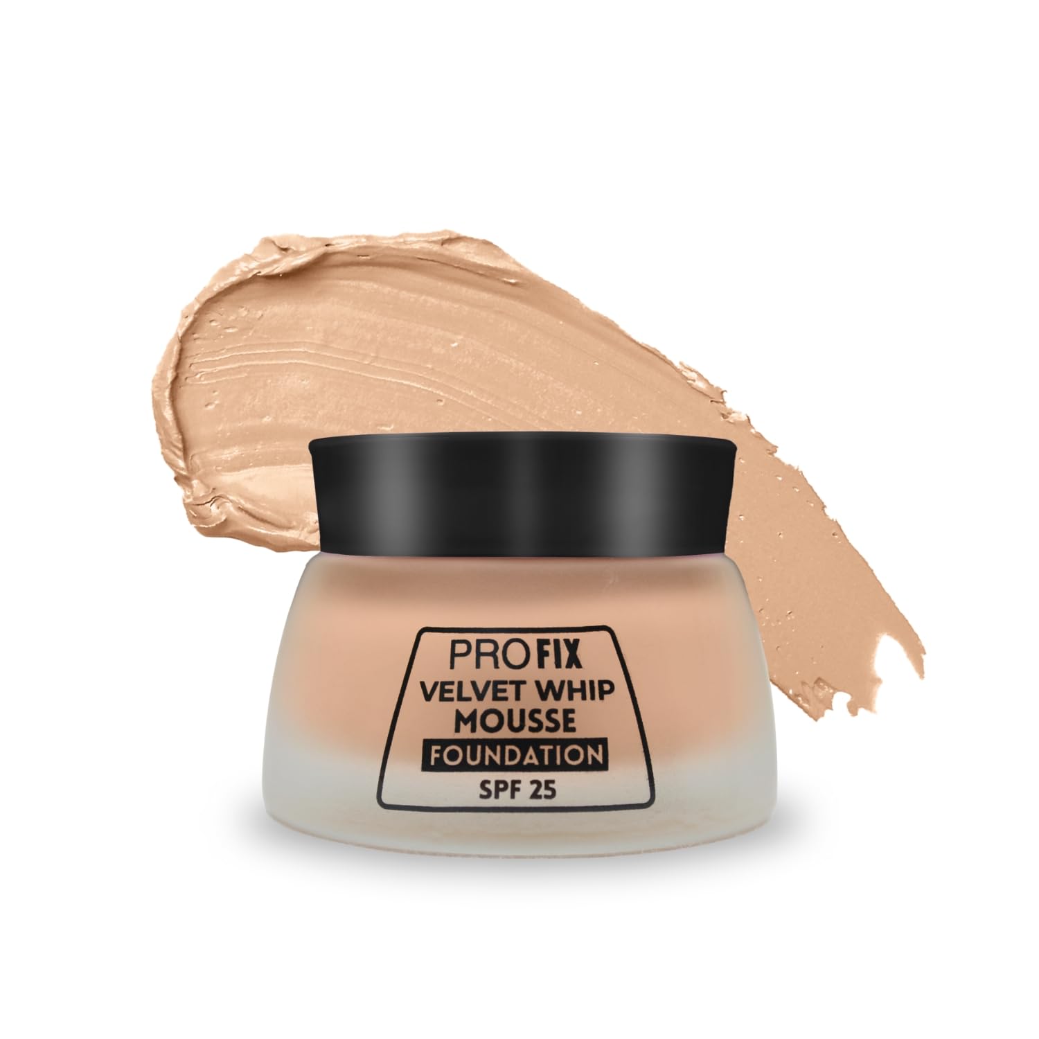 JAQULINE USA PRO FIX Velvet Whip Mousse Foundation | Weightless Smooth Velvet Touch | Flawless Matte Finish | SPF 25 Protection | Long Lasting | Waterproof | Honeydew 03, 30ml