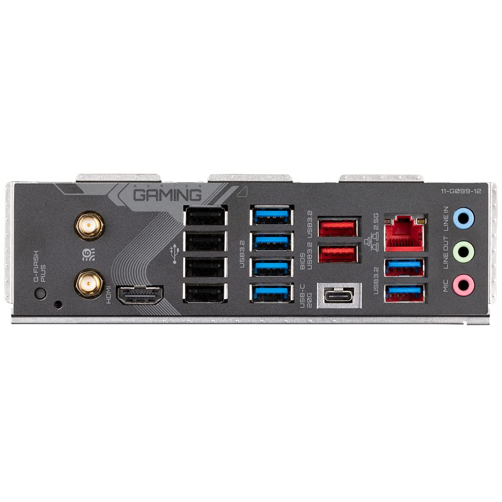 GIGABYTE X670 Gaming X AX Mainboard - Unterstützt AMD Ryzen 9000 Series CPUs, 16+2+2 Phases Digital VRM, up to 8000MHz DDR5 (OC), 1xPCIe 5.0 + 3xPCIe 4.0 M.2, Wi-Fi 6E, 2.5GbE LAN, USB 3.2 Gen 2x2