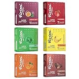 Vision Of Love Super Dotted Real Feel Condoms for Men | Ultra Soft | For Extra Pleasure and Satisfaction | Long Lasted, Lubricated | Assorted Flavour Condoms - 4 (Pack of 6)