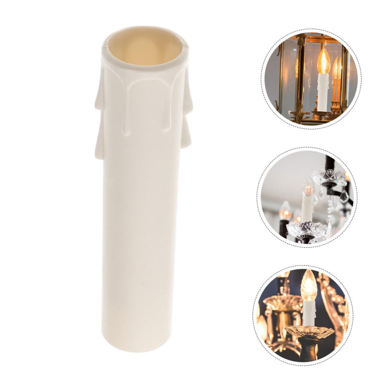 VALICLUD 15 pezzi Manicotti in plastica per candele lampadario tubi cilindrici eleganti antigoccia tappi per la decorazione della casa hotel e matrimoni