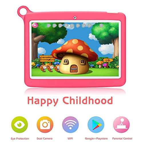 Tableta para niños de 10 Pulgadas, Tableta para niños con Android 8.1, Tableta de Aprendizaje con Modo de Bloqueo para niños, Pantalla táctil IPS, cámara Dual 2G / 3G / WiFi, Funda de Silicona