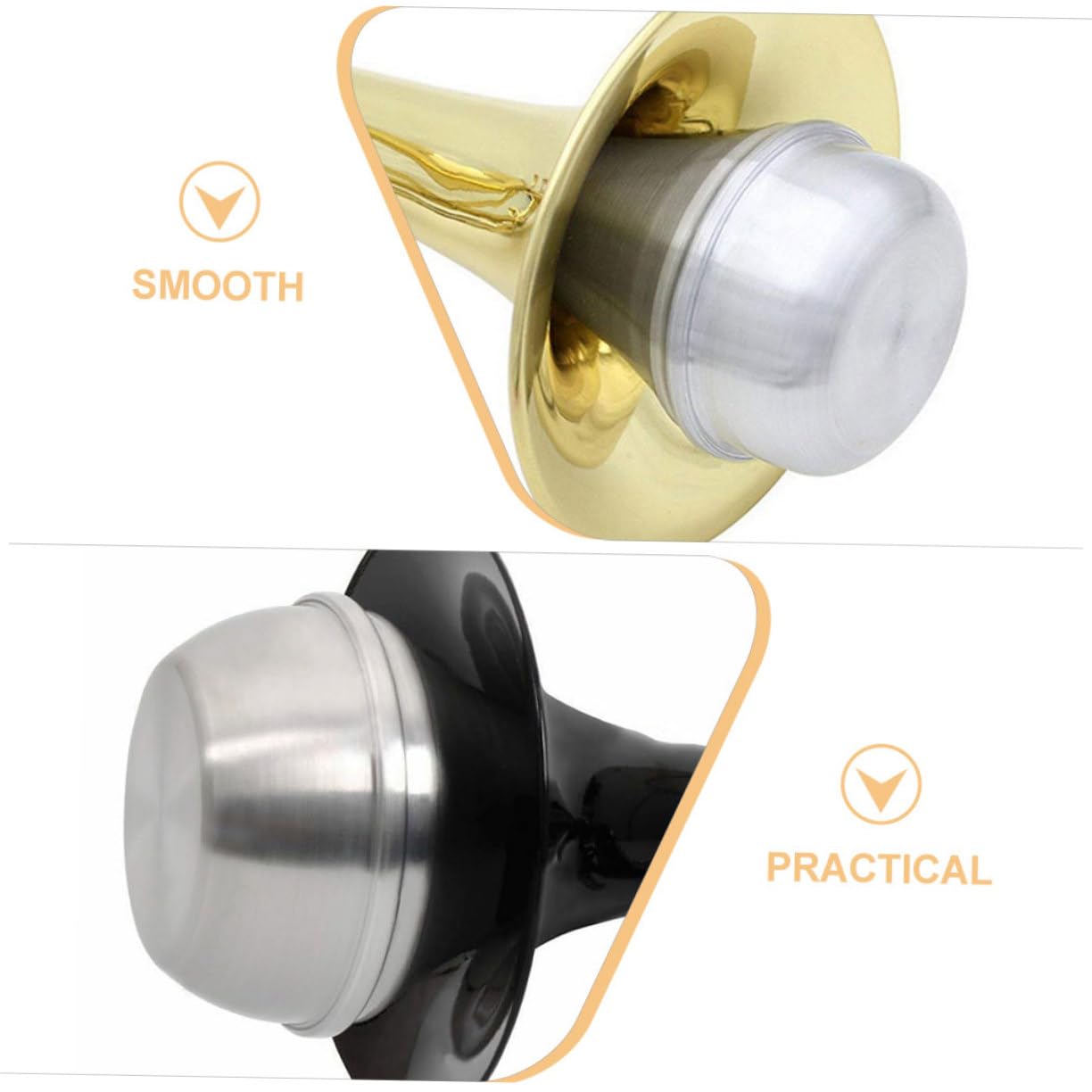 ifundom Aluminum Alloy Cork Trumpet Mute Trombone Practice Mute for Brass Instruments Lightweight and Easy to Install