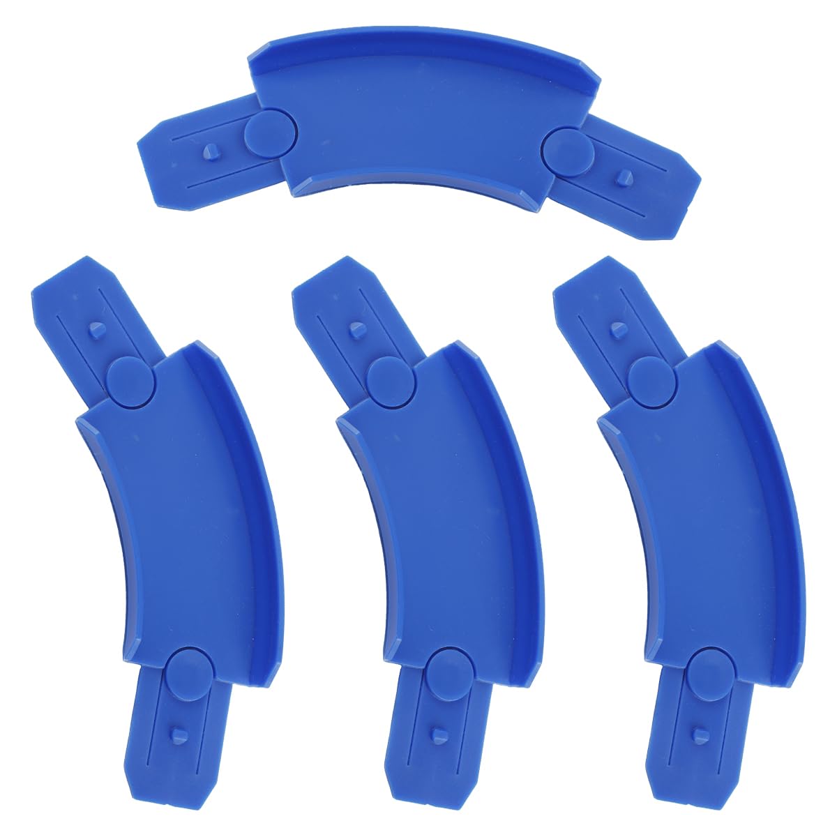 Lotsdonxia 4 Pcs Curved Race Track Connectors, 45 Degree Blue ABS Plastic Expansion Pack for Toy Car Enthusiasts, Enhancing DIY Play