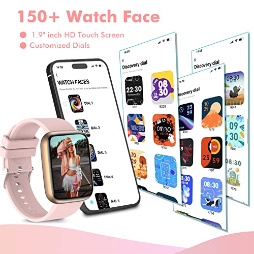 1.95'' Smart Watches For Women, 123 Sport Modes Fitness Tracker Bluetooth Smartwatch For Android Phones Iphone Compatible Outdoor Digital Fitness Watch With Heart Rate Spo2 Sleep Step Counter #TOP6