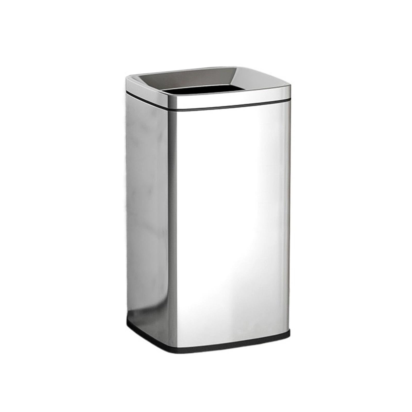 Z4T8M2K6G5 Waste Bin Metal Garbage Basket with Liner, Open Top Trash Can for Modern Bathroom Office Trash Can