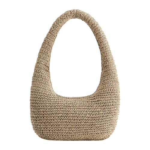 Bolso de playa de paja para mujer, tote para verano miniatura 1