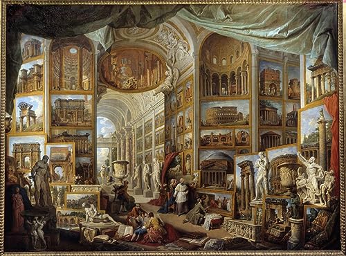Affiche d'art de Pannini 60x90cm pour décoration murale de salon contemporain