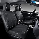 🚘【PERFEKTER SCHUTZ】 Die aus hochwertigem Leder gefertigten Sitzbezüge bieten großen Komfort und schützen Ihre Sitze vor Spritzern, Flecken, Tierhaaren und schädlichen UV-Strahlen. Sie sind beständig gegen Ausbleichen, angenehm zu berühren, wasserdicht, atmungsaktiv und für die kommenden Jahre gemacht.