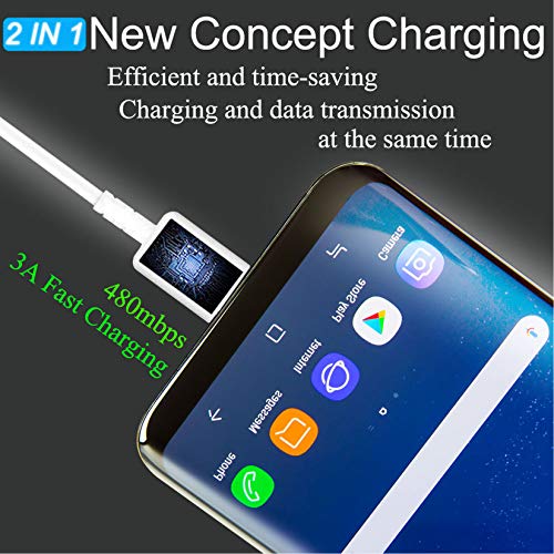 Adaptive Fast Charger Kit With Usb Type C Cable【5 Ft】 Fast Charging Wall Charger Block Compatible With Samsung Galaxy S21/S21 Ultra/S20/S20+/S10/S10E/S9/S8/S8Plus/Edge/Active/Note 8/9/10/20 (2 Pack) #TOP5