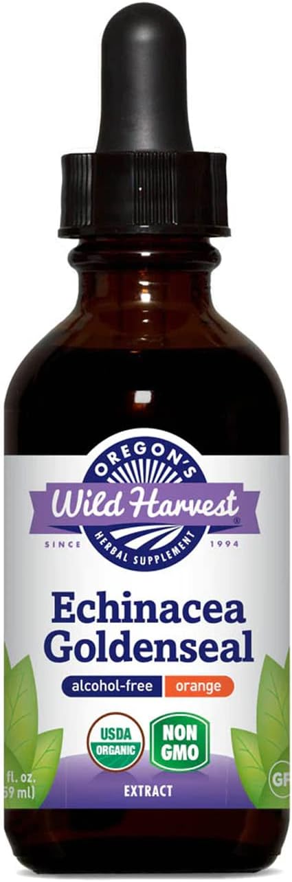 Oregon's Wild Harvest Echinacea Goldenseal Orange Organic Extract, 2 Fluid Ounce