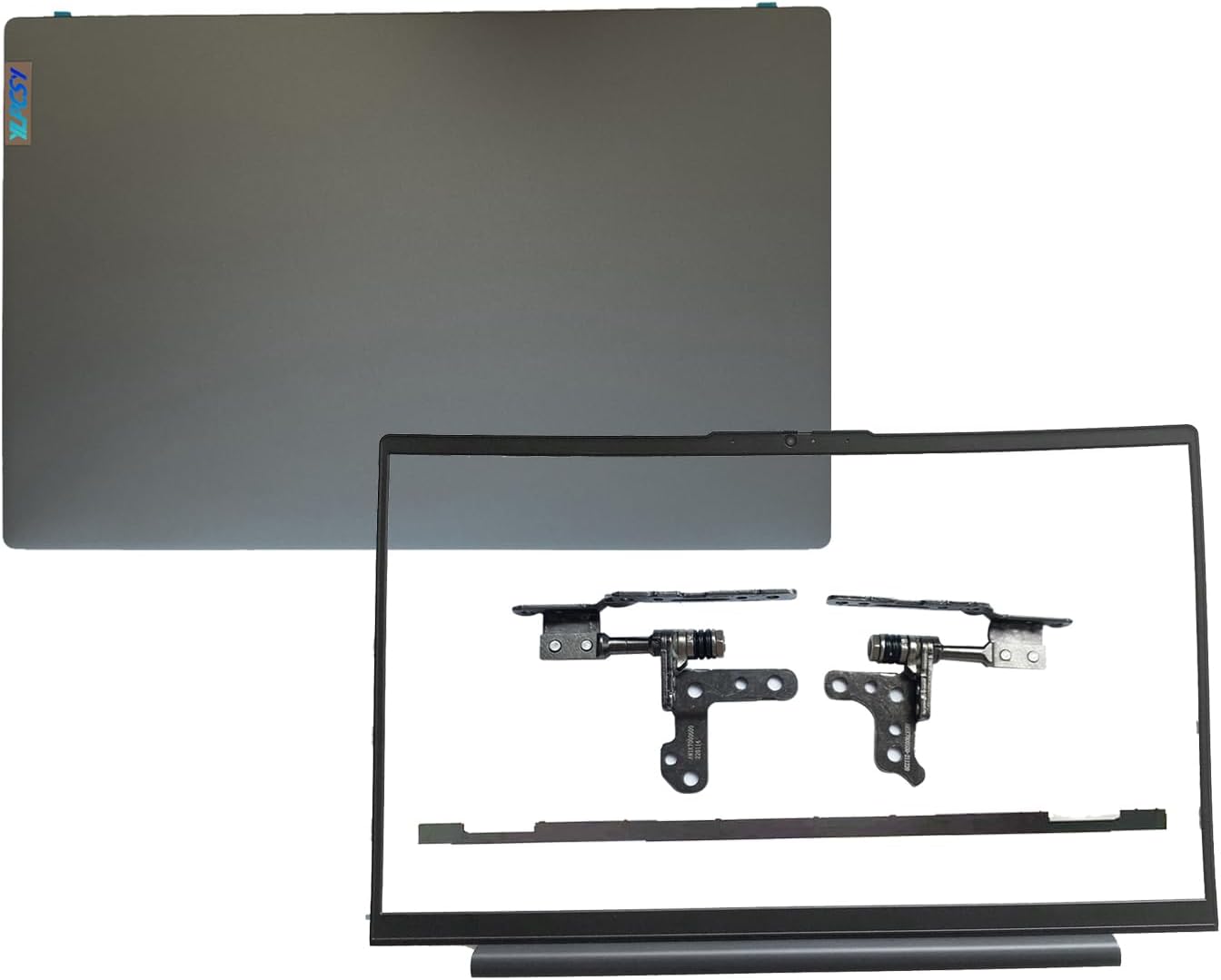 5CB0X56073 5CB0Z31048 Replacement Laptop LCD Back Cover Top Case Rear Lid with Hinges and Hinges Cover Front Bezel Frame Antenna for Lenovo ideapad 5-15IIL05 5-15ARE05 5-15ITL05 5-15ALC05 Gray