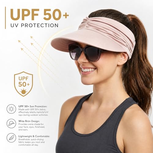 Visera para mujer con protección UV y diseño plegable miniatura 3