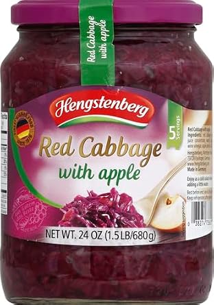 Hengstenberg Cabbage Red Apple, 24 Oz Jar