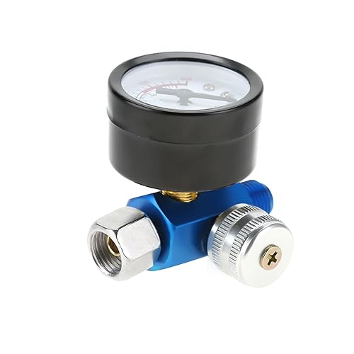 Miniatura 5 de Pistola de pintura en aerosol de 1/4" regulador de presión de aire con accesorio neumático a presión para un mejor efecto de pintura