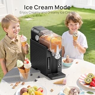 Slushy Machine No Ice Needed, CHIVALZ Slushie Machine for Home, Frozen Drink Maker with 6 Preset Programs for Margaritas, Frappés, Milk Shake and More, LED Display, Self-Cleaning, AD03, Black