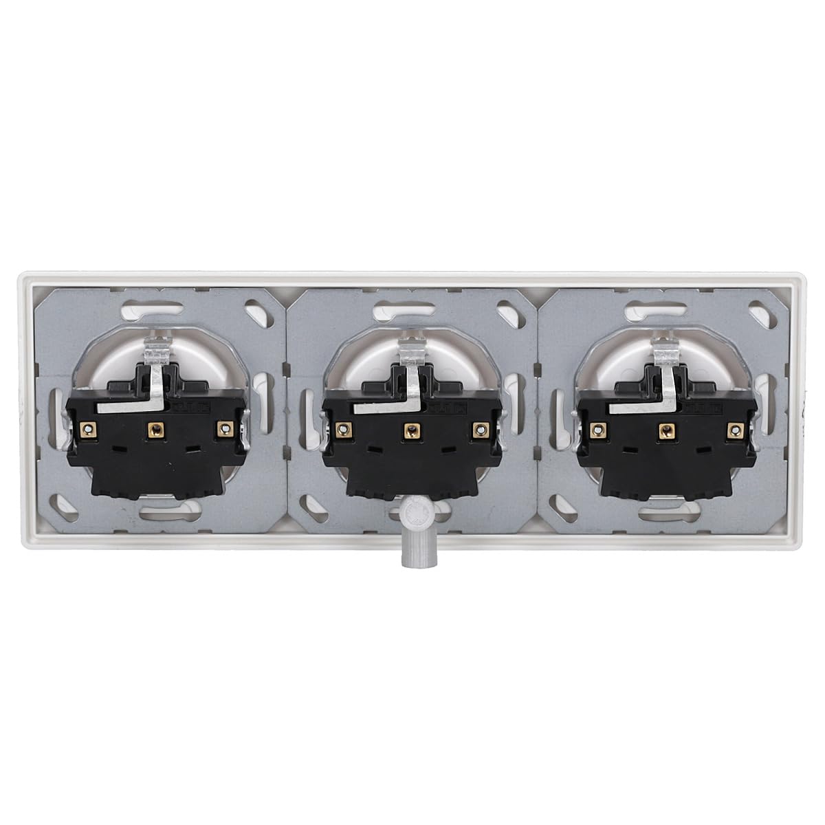 Jung AS500 prises A1520WW + cadre triple AS583WW - Kit complet blanc alpin brillant