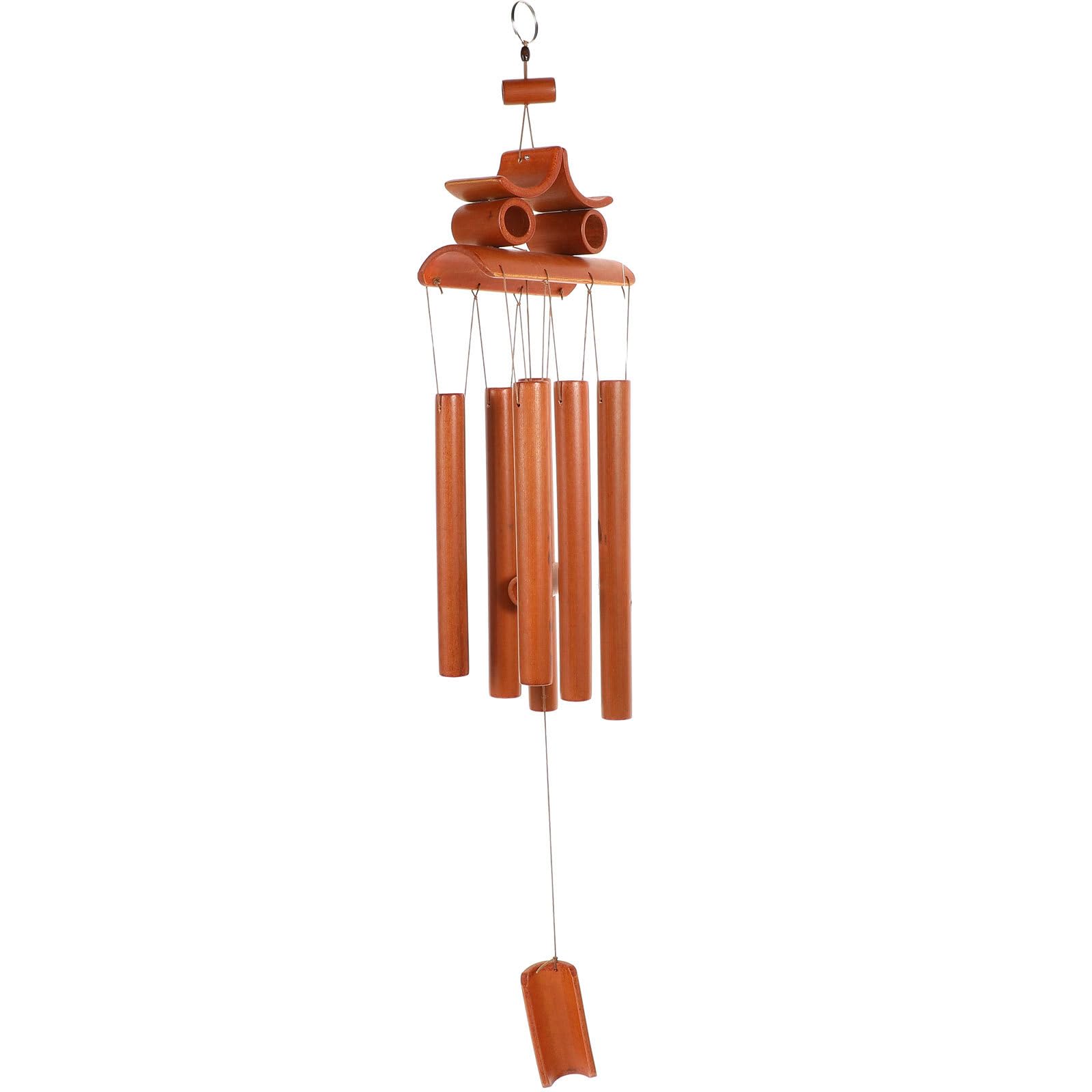Carillon de vent en bambou créatif Hohopeti cloche du vent artisanat extérieur