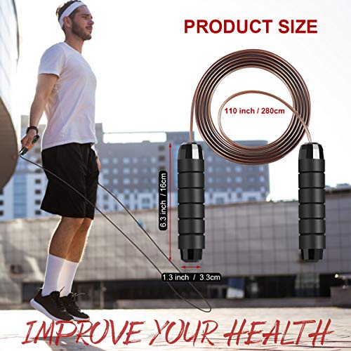 image for Frebw Jump Rope for Fitness Crossfit Boxing 2 Pack Speed Skipping Rope