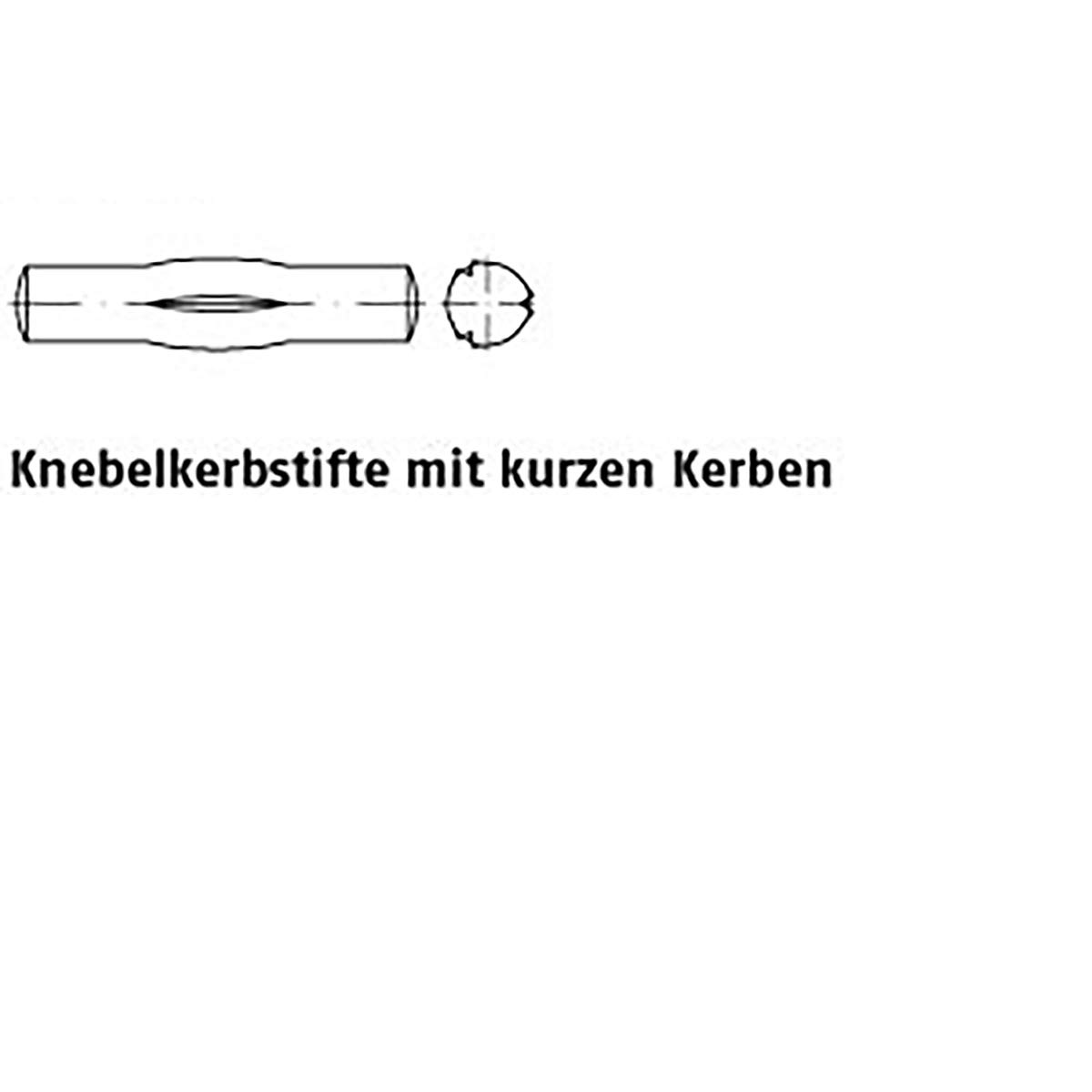 Knebelkerbstifte ISO 8742 Stahl 4 x 36 VE=S 100 Stück