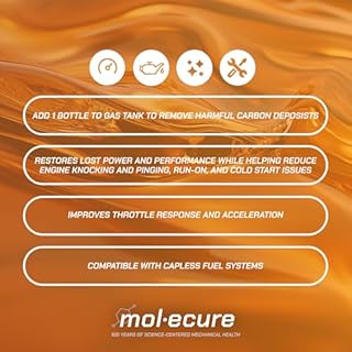 Molecure Pea Complete Fuel System Cleaner – High-Strength Fuel Injector & Combustion Chamber Cleaner, Restores Performance, Improves Fuel Efficiency, Treats Up to 20 Gallons, 12 oz