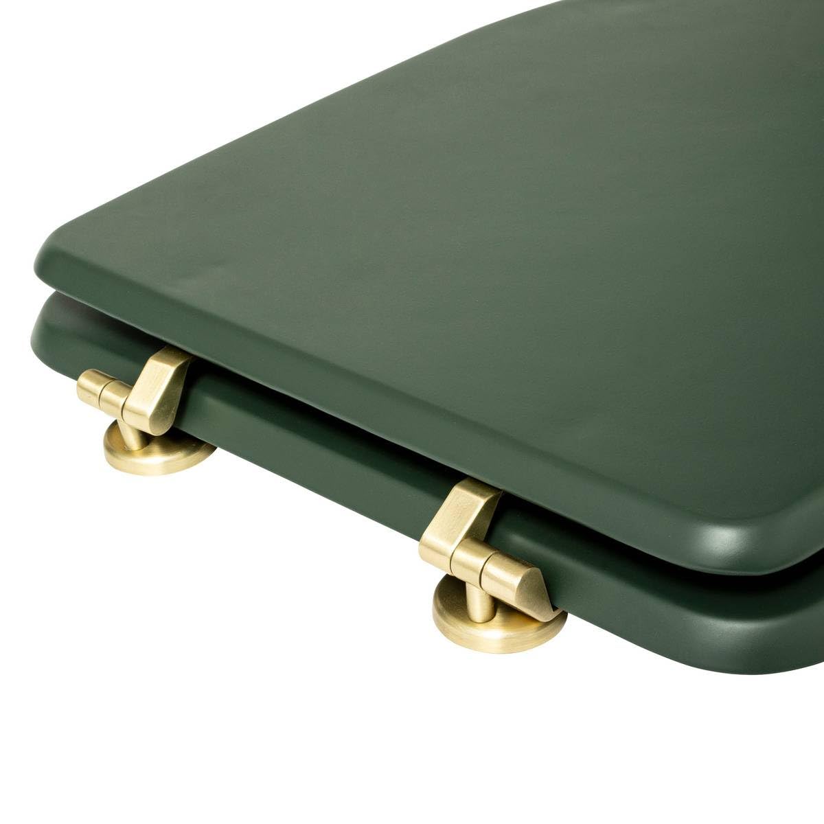5 five simply smart 5five - Abattant WC Duo en Bois, Charnières en Zinc, L 36 x P 49 cm - pour Toilettes, Salle de Bain
