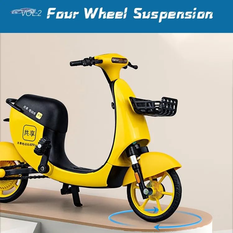 Image of FEXXA Police Motorcycle Toy - Pull Back Motorcycle Toys, Tiny Gift with Music Lighting, Latte Motorcycles Toy for Kids Boys Age 3-8 Year Old [NEW] (1 /10 Urban Sharing Electric Bicycle-Yellow)