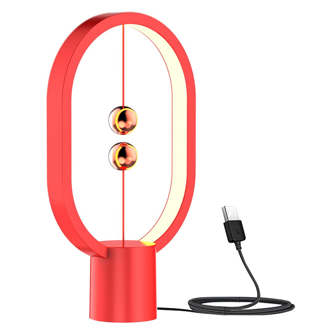 Allocacoc Heng Balance Magnetic Lamp Mini (Red) – USB LED Table Lamps with Magnetic Switch | Modern Desk Lamp for Bedroom, Office, Nightstand | Eye-Caring Ambient Light, Unique Gift Idea-image-49