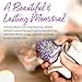 Small Urn for Ashes for Women/Men – Butterfly Heart Urns – Keepsake Urn for Baby Girl/Boy Ashes with Stand, Velvet Bag & Box – A Loving Tribute to Honor Your Little Angel Forever (Purple, Small)