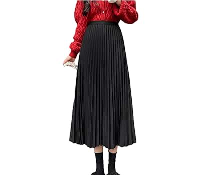 Amazon.com: Hgvcfcv Women's Summer Temperament Pleated Skirt