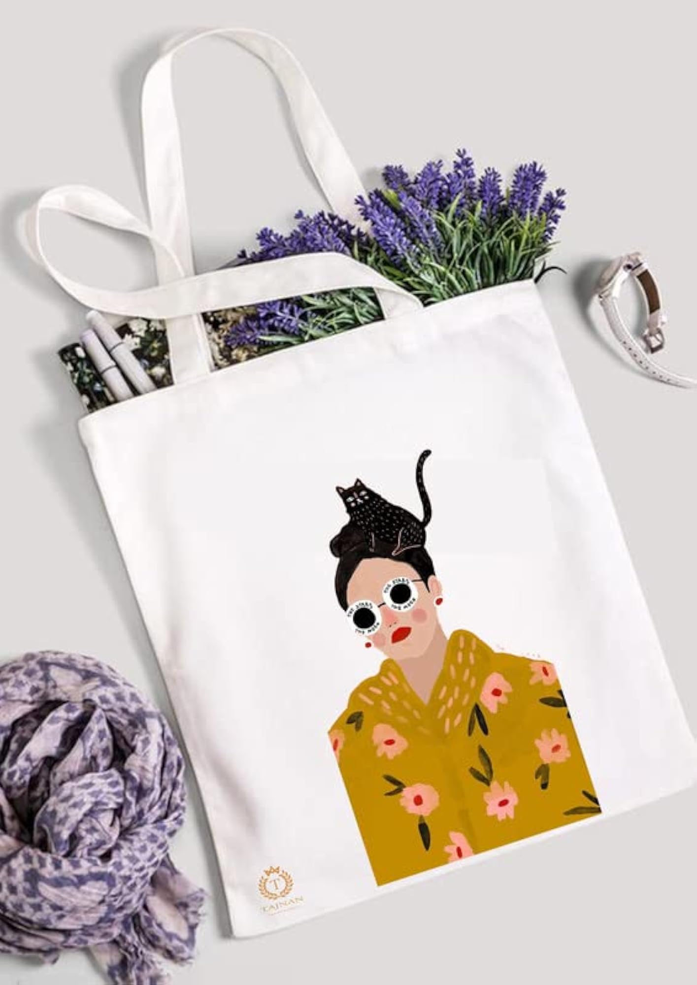 Organic Cotton Grocery Tote Bag, Eco-Friendly Multi-Purpose