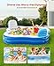 QPAU Inflatable Swimming Pool with 2 Seats and Backrests, 80
