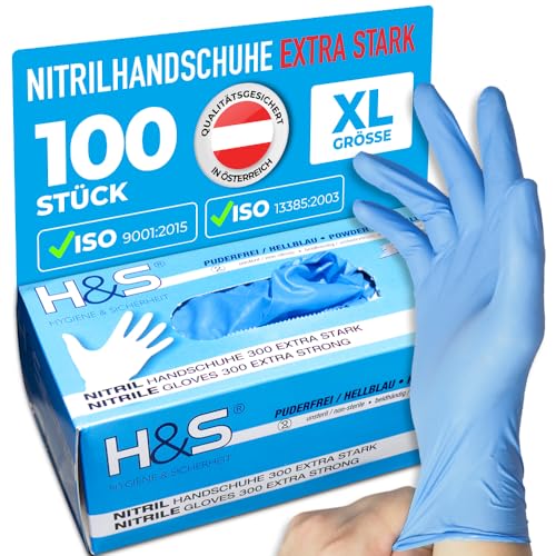 100 Nitrilhandschuhe EXTRA Gr. XL/10, blau, Einweghandschuhe, Einmalhandschuhe