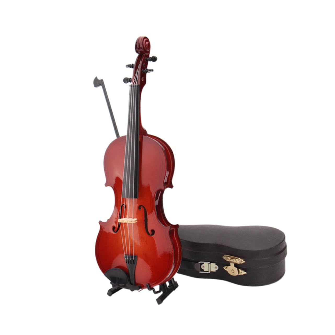 ABOOFAN Miniatura Violino con Archetto e Custodia Decorazione da e Fotografia Strumento Musicale e
