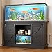 OtterOasis 55-75 Gallon Fish Tank Stand with Sliding Barn Doors & Power Outlet, Heavy Duty Aquarium...