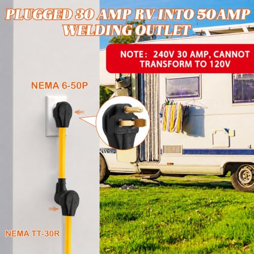 Kanayu NEMA 6-50P to TT-30R 50Amp to 30Amp RV Power Adapter Cord by Kanayu - Used condition - Image 4
