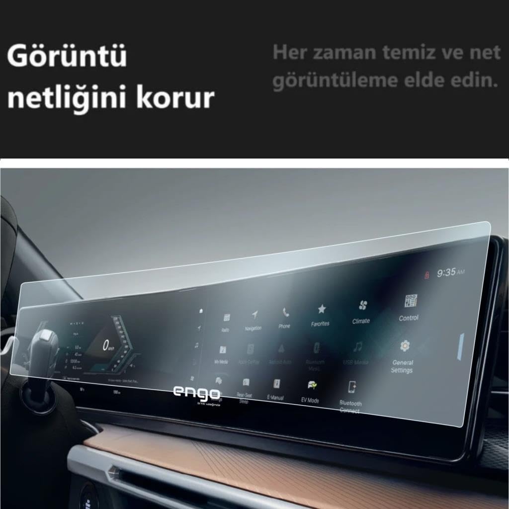 Engo Ssangyong Actyon 12.3 İnç İle Uyumlu Ekran Koruyucu Multimedya Gösterge
