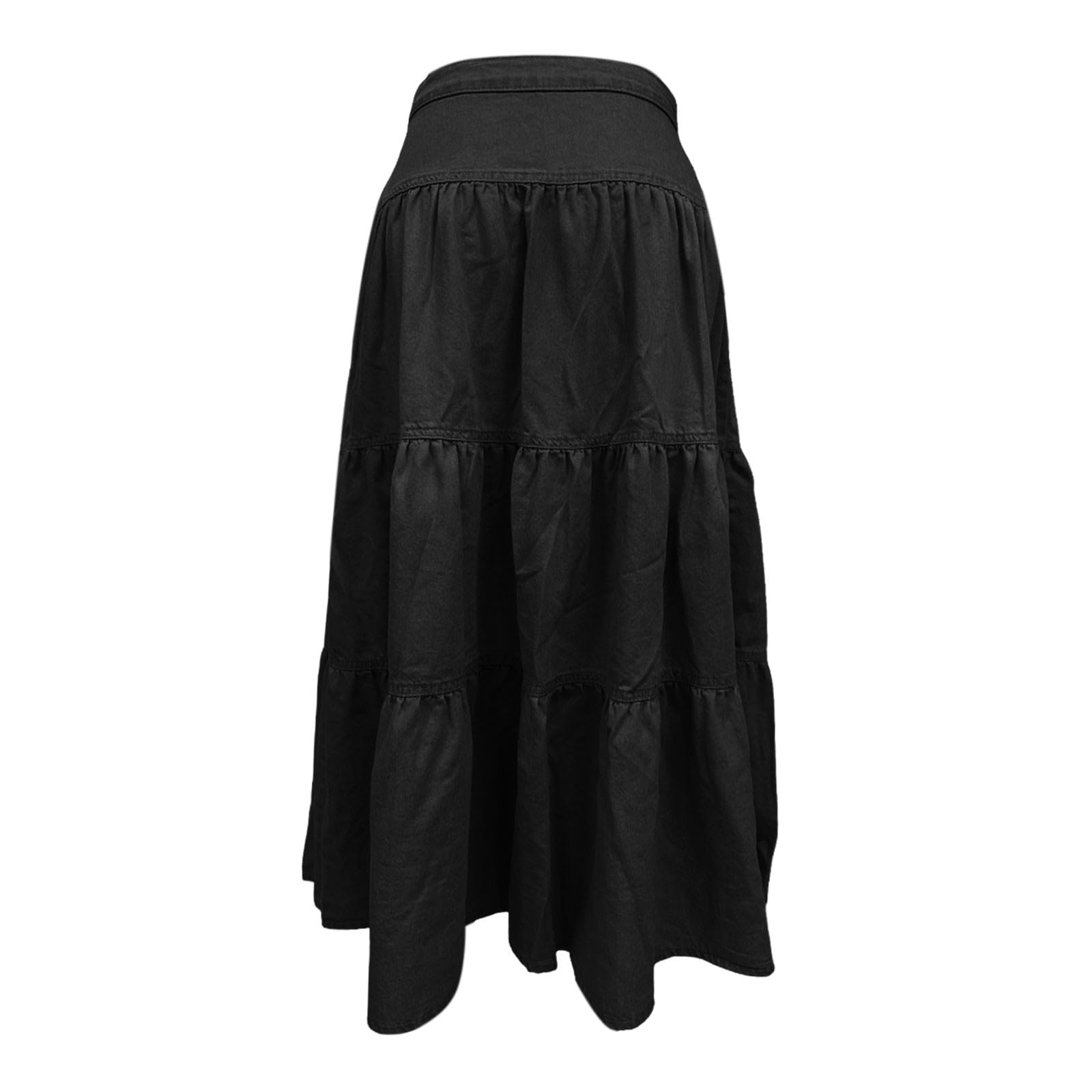 Falda Larga Mujer Verano, Faldas Mujer Verano Volantes, Larga Cintura Alta con Volantes Plisada Y Escalonada Ideal Ropa Calle Fiestas Y Atuendos Faldas Skirt Falda Lunares Falda Vaquera Minifalda