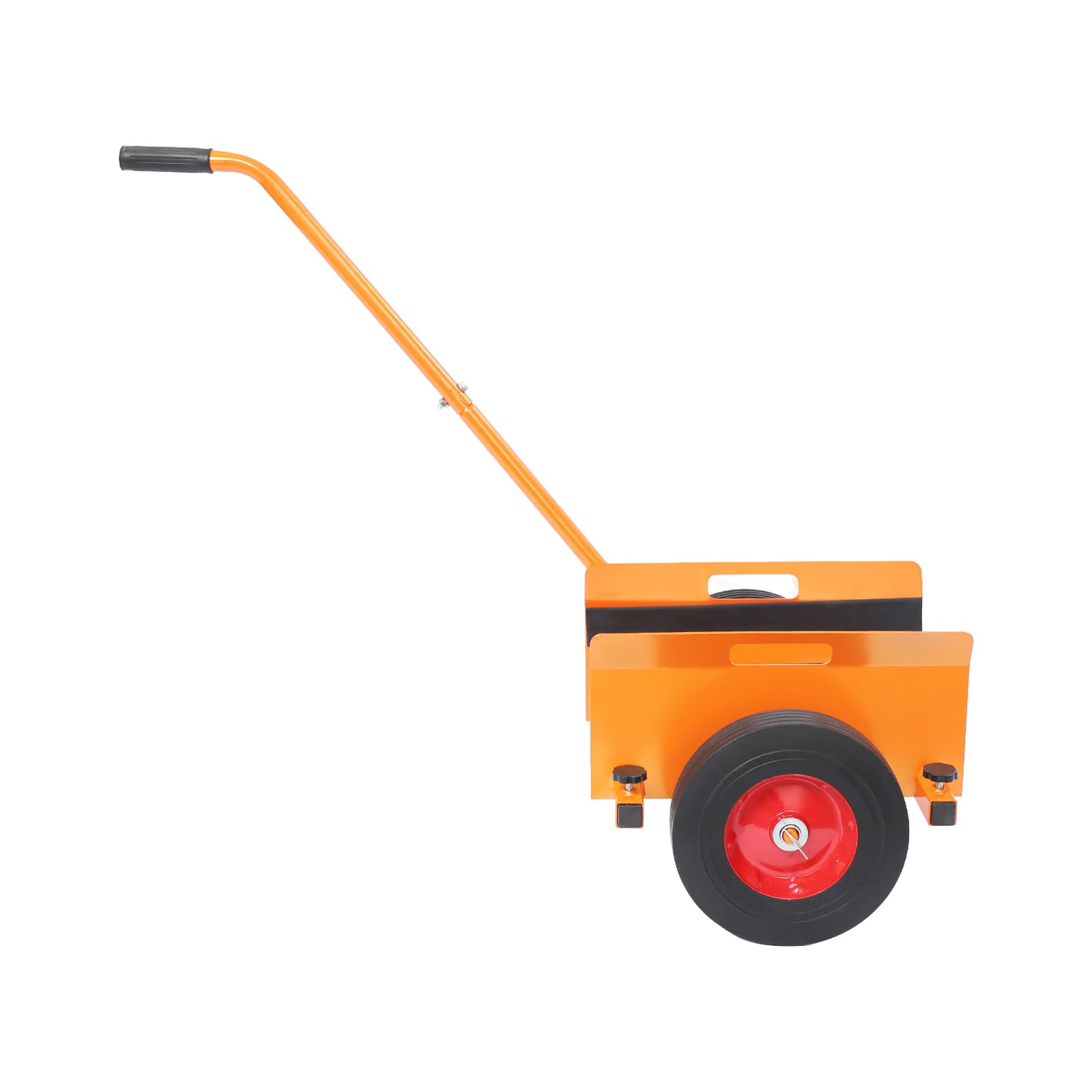 Plattenwagen, Plattentransporter mit 10'' Vollräder & abnehmbarem Langen Griff, Transportwagen Plattenroller Verstellbare Seitenplatten (0-23 cm) bis 450kg für Wandpaneelen (Orange)