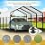 JAMFLY Carport, 12X20 ft Metal Carport, Heavy Duty Canopy with Galvanized Steel Roof and Frame, Metal Car Garage Upgraded Extra Large Garage for Pickup, Boat, Car and Tractors, White