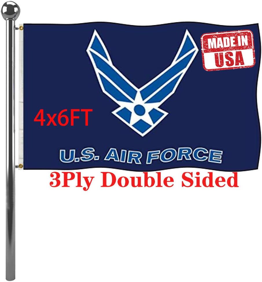 Jayus Embroidery US Air Force Military Flags 3x5 Outdoor Double Sided Heavy Duty United States Air Force Flag Banner with 2 Grommets