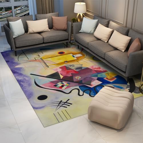 Tapis salon formes modernes lavable et antidérapant pour bureau - 3