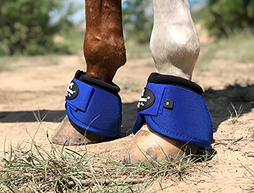 Image of 2520D Horse Bell Boots No-Turn Horse Bell Boots, Equine Ballistic Hoof Overreach Bell Boot, Pair