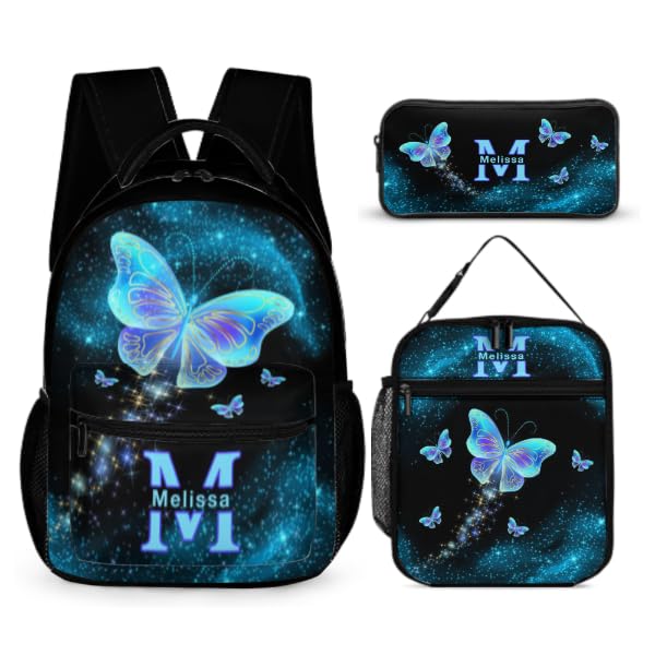 Artsadd Personalized Name Backpack for Girls Boys,Customized Cute Dinosaur School Bookbag for Kids, Personalized Unique Casual Book Bag Back Pack for Daughter Son Back to School Travel