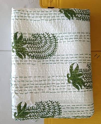 Couverture de lit indienne Gudari en coton douceur fait main